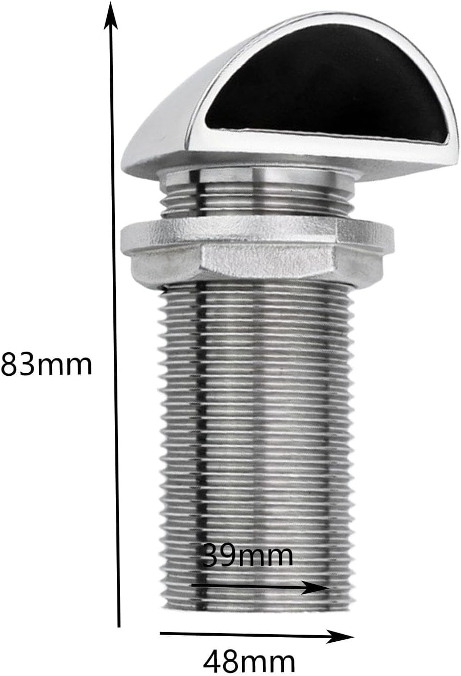 Thru-Hull Connector Thru Drain Connector Marine Boat Plumbing Fittings Straight Yachts Boat Drain Outlet Thru-Hull Connection