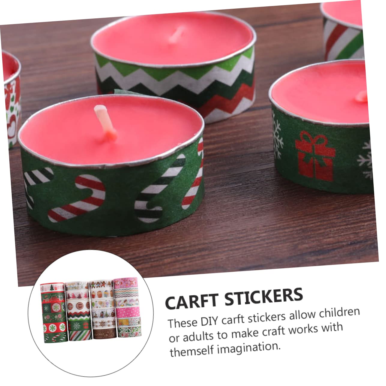 EXCEART 72rollos Cintas Washi Navideñas Decorativas Adhesivas para Manualidades Scrapbooking y Decoración De Creatividad para Hogar Navidad