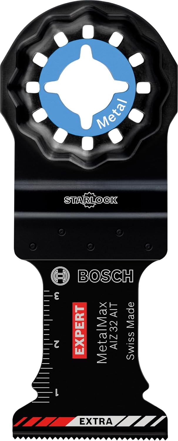 Bosch Professional 5X Expert MetalMax AIZ 32 AIT Multitool Blades (for Steel, Stainless Steel, Width 32 mm, Accessory Multitool)