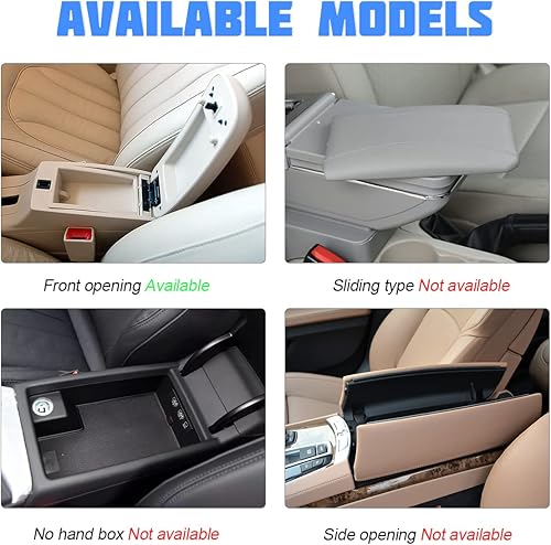 Miniatura 5 de Almohadilla de consola central de bandera estadounidense funda de asiento para reposabrazos de automóvil para mujeres y hombres almohadilla