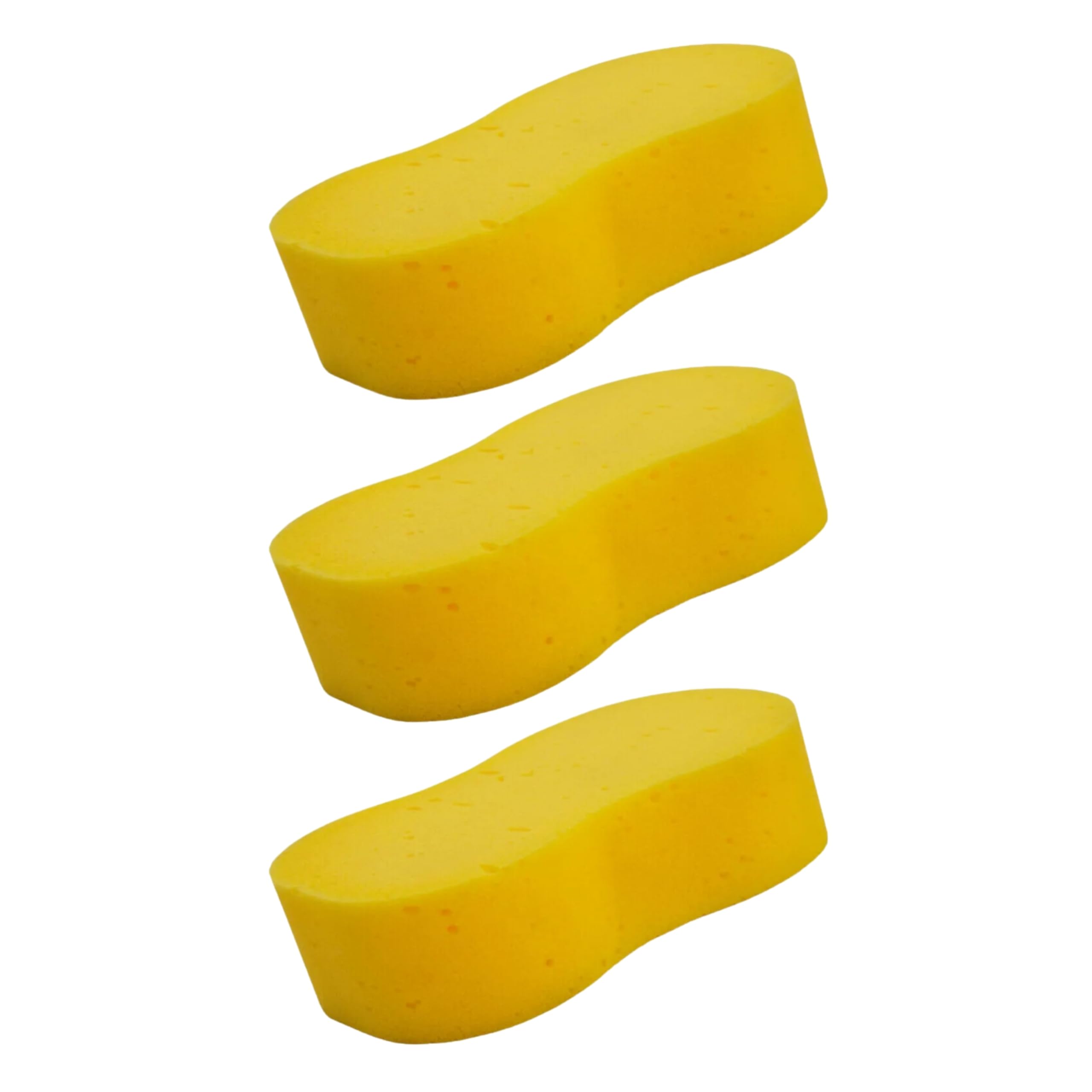 Tek Automotive Yellow Jumbo Car Wash Sponge – Pack Of 3 Large Non Scratch Super Absorbent Cleaning Sponges