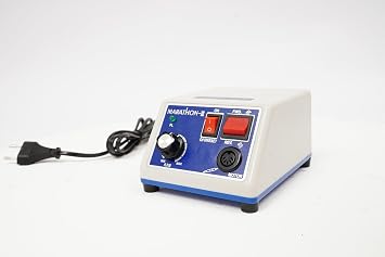 Lab Marathon Micromotor Polishing, 65W Electric Laboratory Jewelry Cutter Control Box Micro Motor Hand Kit Grinding Machine for Jewelry Ceramics Silicone Glasswork Cutting Grinding 24 * 22 * 11cm