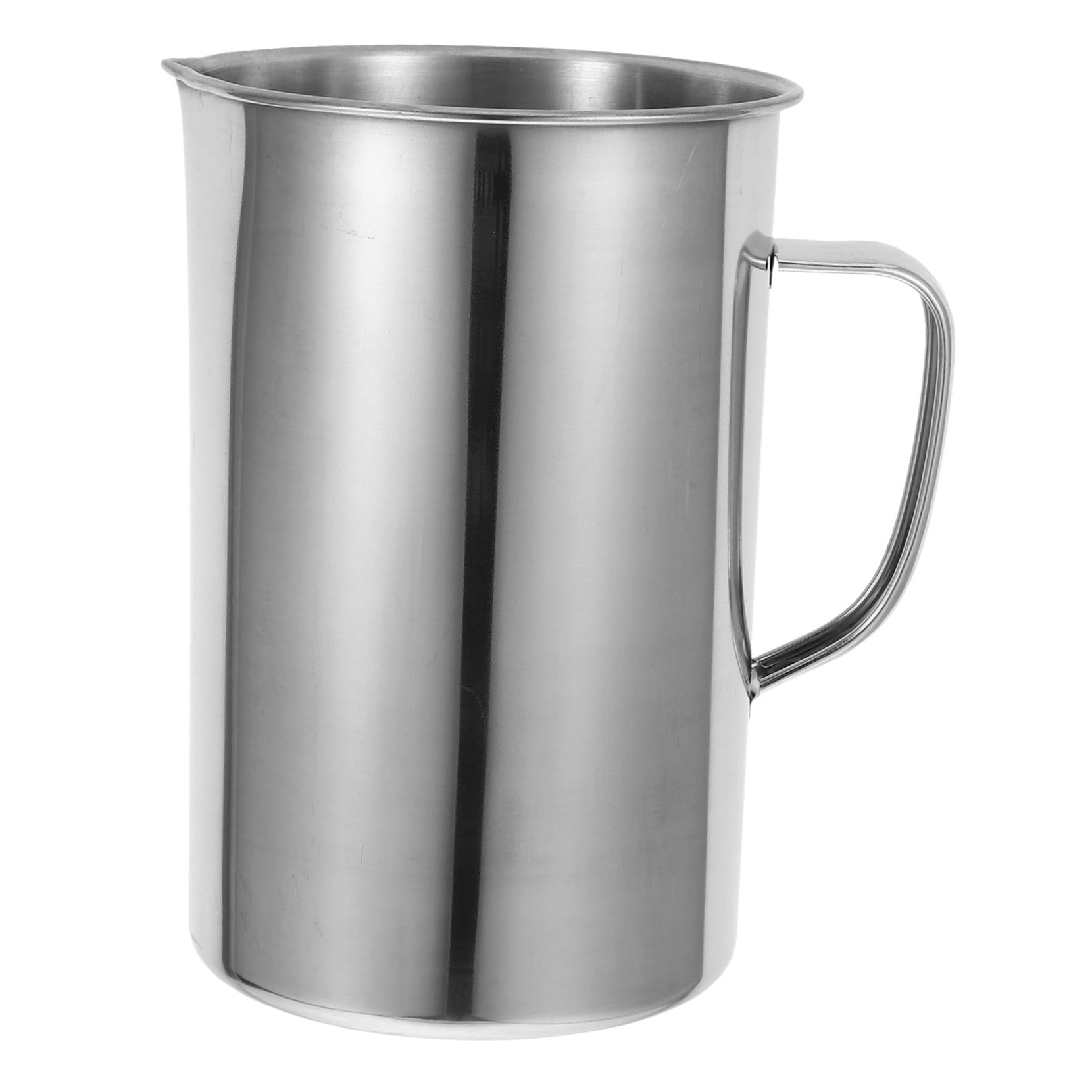 Misurino da Laboratorio in Acciaio Inox 304 con Manico 2000 Ml, Tazza Graduata con Scala, Becher Versatile per Cucina, Forno, Preparazione Tè e Uso Scientifico