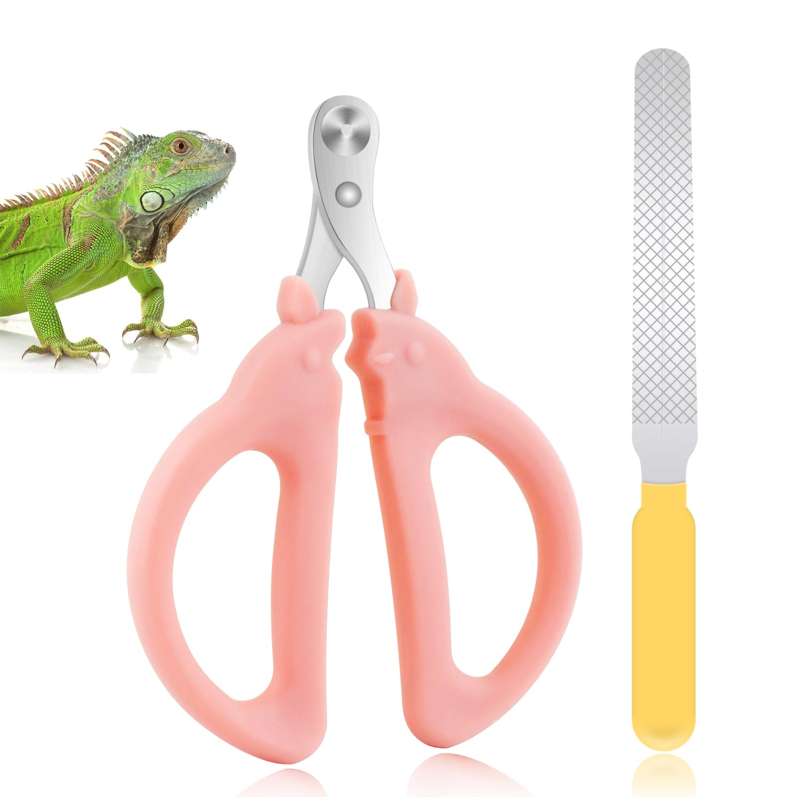 Cat Nail Clippers with Nail File, Kitten Claw Nail Clippers for Trimming, Stainless Steel Pet Bearded Nail Clippers Tool for Dragon, Guinea Pig,