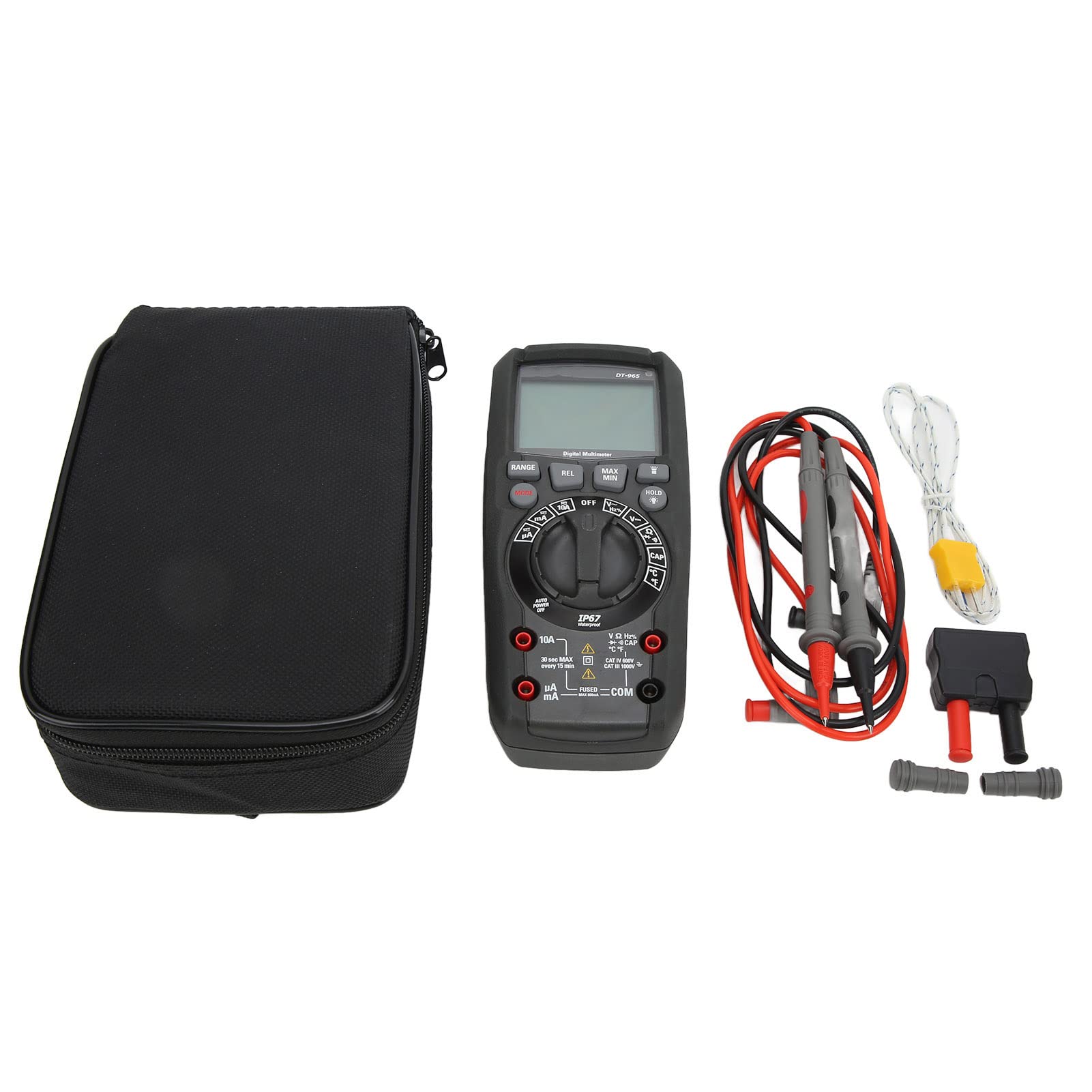 Yctze ?965 Hochgenaues Multimeter – Multifunktionales True-RMS-Digitalmessgerät für Industrie und Außenbereich, Leicht mit Großem Display