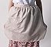 Making Believe Cream Calico Waist Half Apron with Pocket for Girls and Teens for Pioneer Peasant Costume