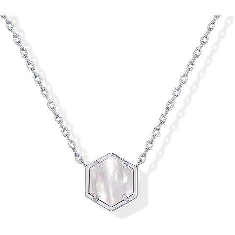 PAVOI 14K Gold Plated Gemstone Pendant Necklace | Dainty Chain Necklaces for Women | Amethyst, Onyx, Green Fluorite, Labradorite, Pearl, Rose Quartz, Agate, Sodalite, Turquoise Gemstone Pendants