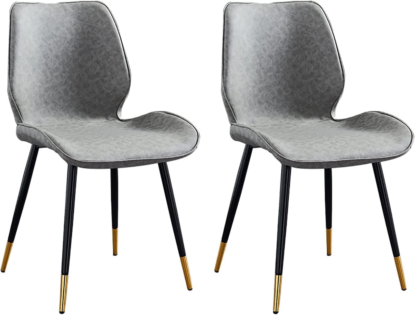 Chaises de salle à manger avec coussin en cuir et pied de support