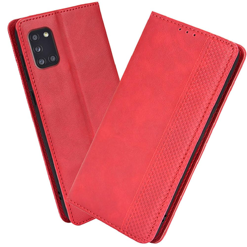 XINNI Cover per Samsung Galaxy A31 Custodia, Cellulare Libro Antiurto Flip Pelle PU/TPU, Portafoglio Flip Magnetica Case, Nero
