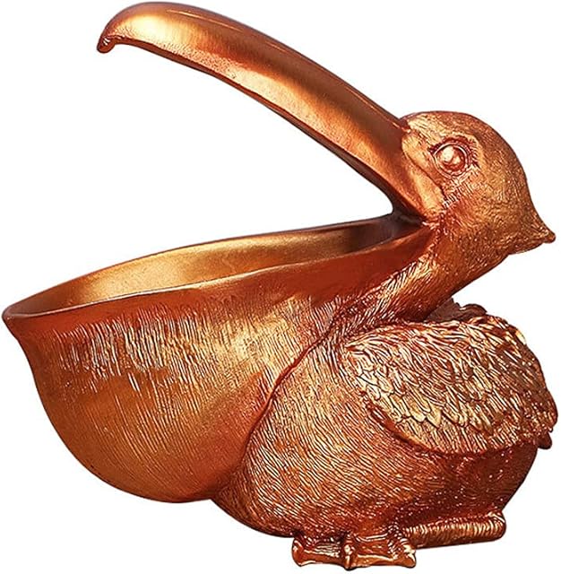 Toucan Key Storage Figurine Pelican Statue Storage Basket Key Bowl Resin Animals Birds Shape Home Interior Decorations Office Decorations