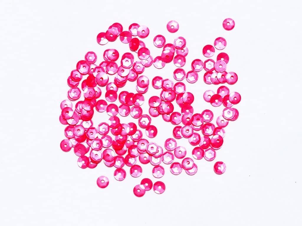 The Design Cart 5mm Pastel Pink Centre Hole Circular Flat Plastic Sequin- 5 mm for Artificial Embroidery Jewelry Making Art Craft DIY Pack of 1 Kilogram