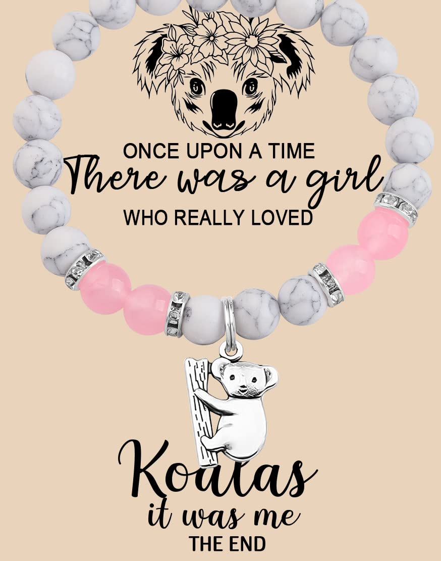 KUIYAI Koala Gift Koala Bracelet Once Upon A Time There Was A Girl Who Really Loved Koalas Animal Lover Gift