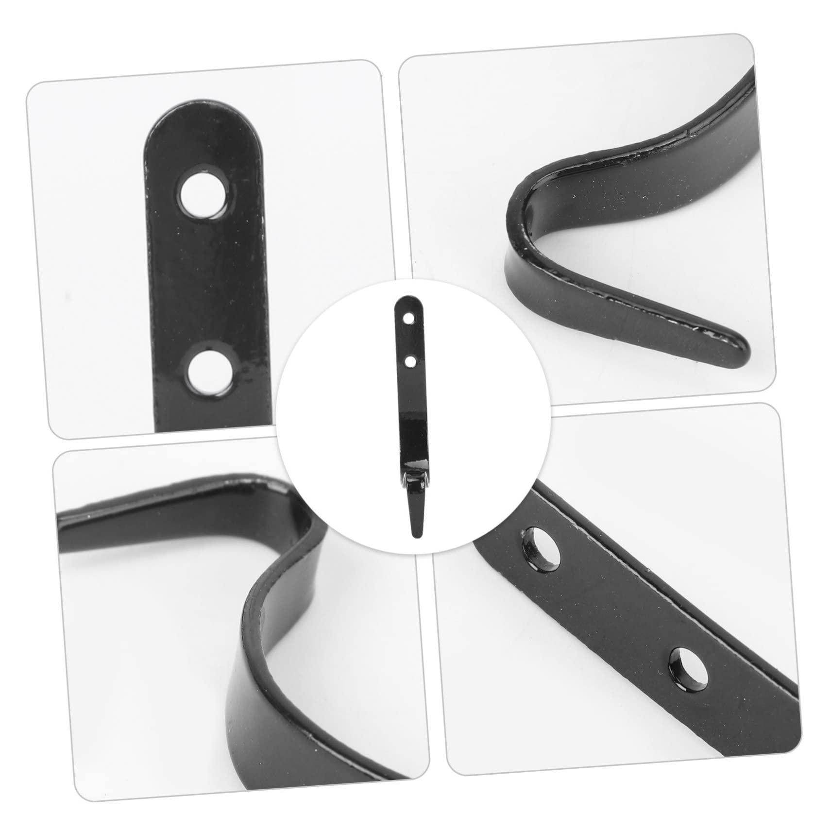 24 szt. Czarne ozdobne haczyki Wystrój domu Zawieszki ścienne Heavy Duty Pegboard Haczyki Wieszak w kształcie litery J Wieszak naścienny Wieszak na kapelusze Haczyki do garnków kuc