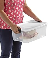 Vista 9 de Sterilite paquete de 6 cajas Ultra con pestillo, contenedores de almacenamiento con tapas, plástico transparente, 18 cuartos de galón - Contenedores