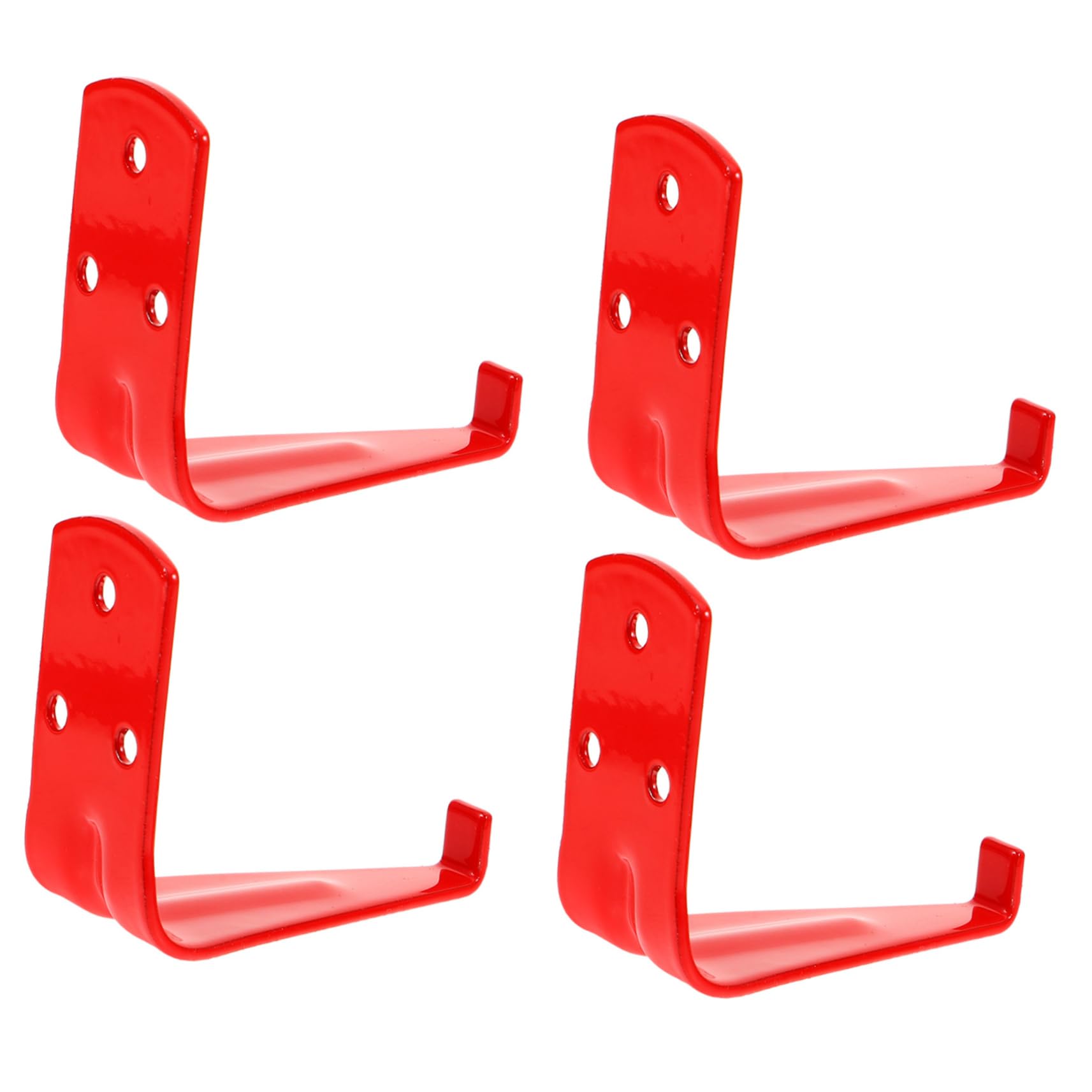 DOITOOL 5 Juegos Gancho Soportes De Pared Soporte De Pared Extintores Suspensión Con Gancho Garaje Aire Gancho De Pared Hierro Rojo 4 Uds * 5