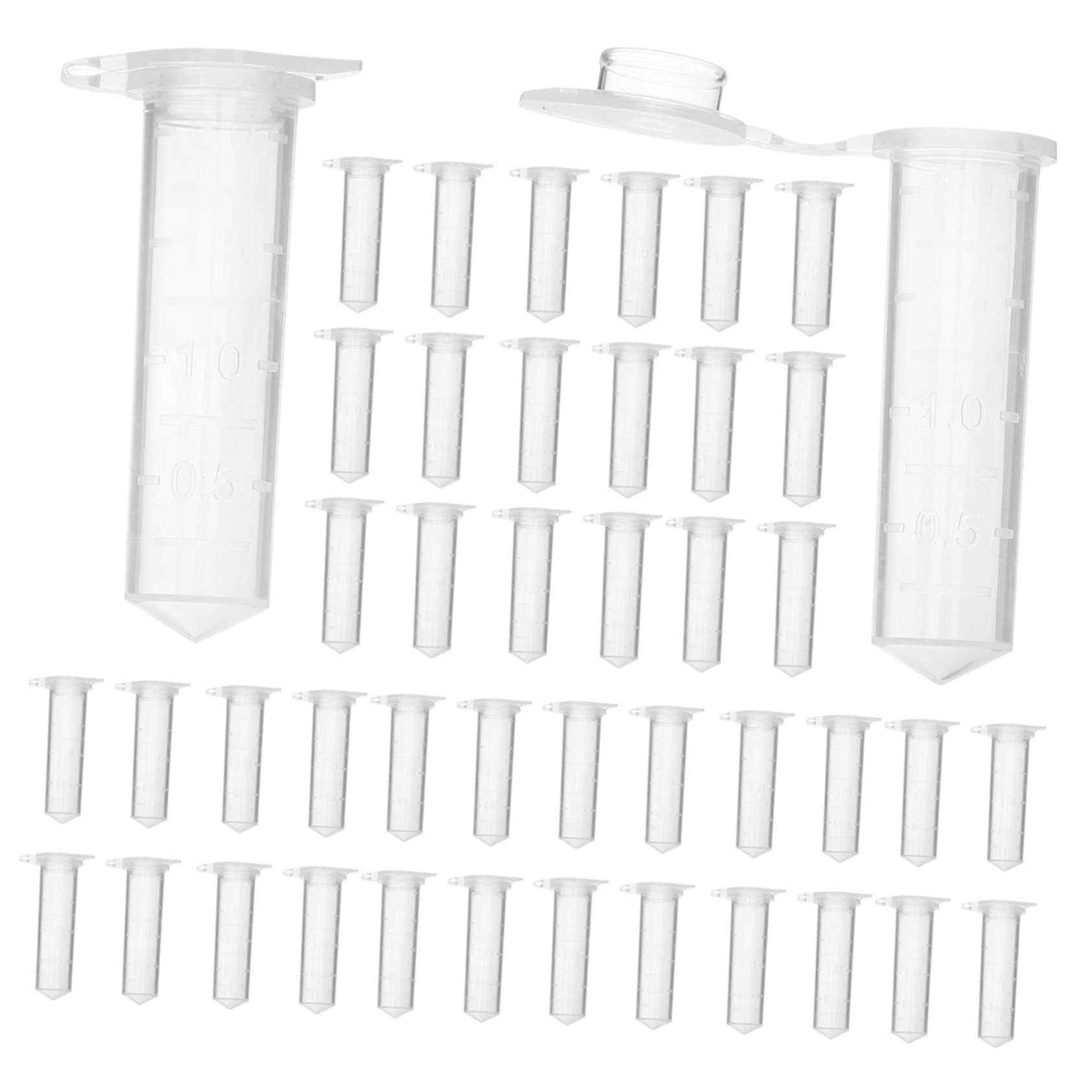 Tubos de Centrífuga de Plástico 2ml con Tapa, 500 Piezas | Consumo para Biología Molecular, Sellado Práctico, Diseño Ligero para Conservar Pequeñas Muestras