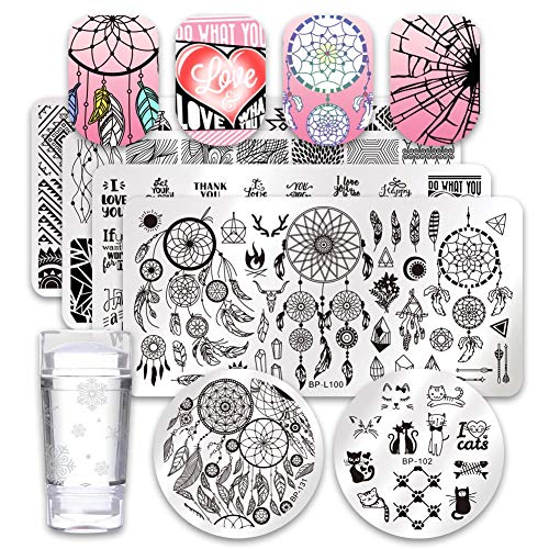 Born Pretty 6pcs Nail Art Stamping Image Placas Set