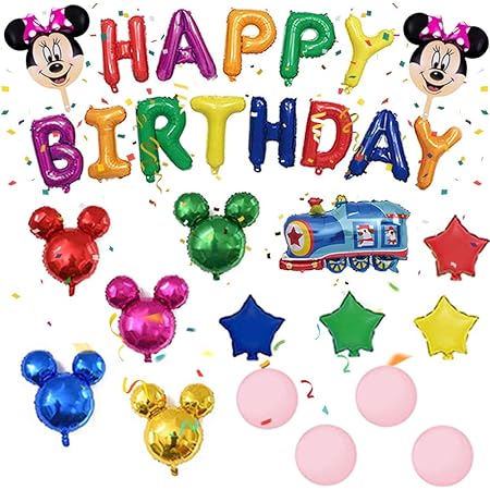 Nalcy Fournitures De Fete A Theme Mickey Et Minnie Mickey Balloons Mickey Minnie Decoration D Anniversaire Decorations De Fete Sur Le Theme Minnie Decorations Joyeux Anniversaire Banniere 29 Pcs Amazon Fr Cuisine Et