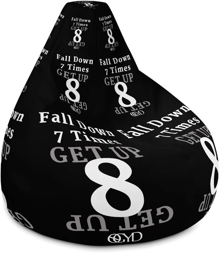 Bean Bag Chair Gaming Computer Seat Inspirational Sack Foam-Sofa w/Filling Floor Pillow - The-Geek-Seat for Men Women Kids Boys Girls mom dad Kids Room Adults