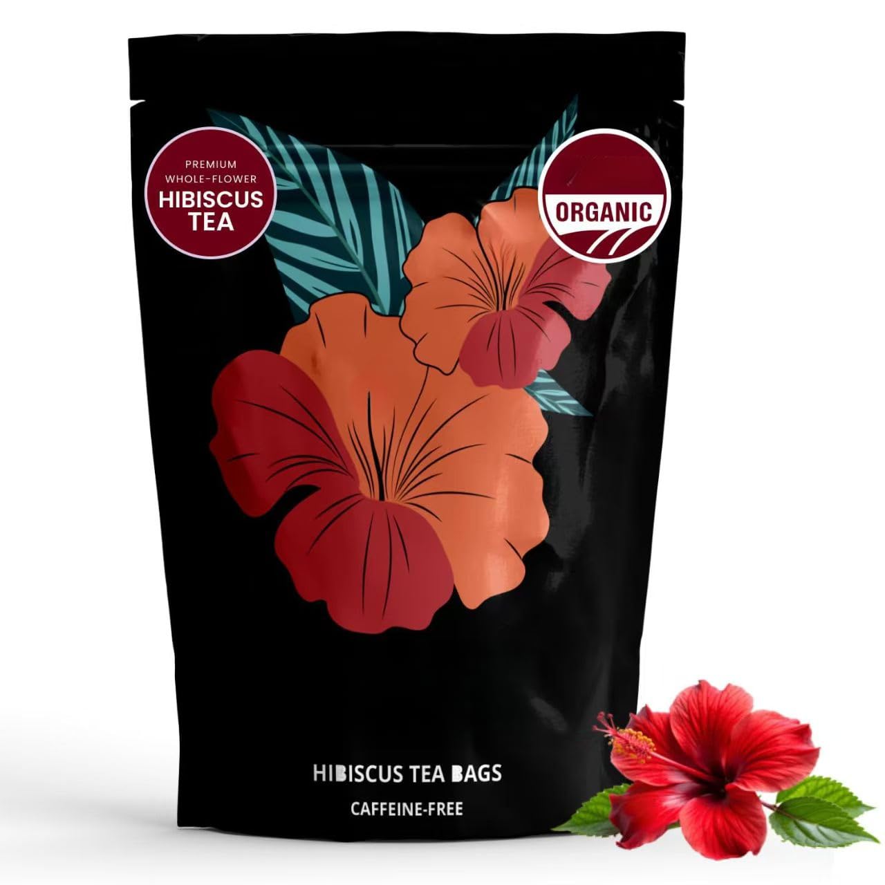 Sachets de thé à l'hibiscus biologique – Tisane sans caféine