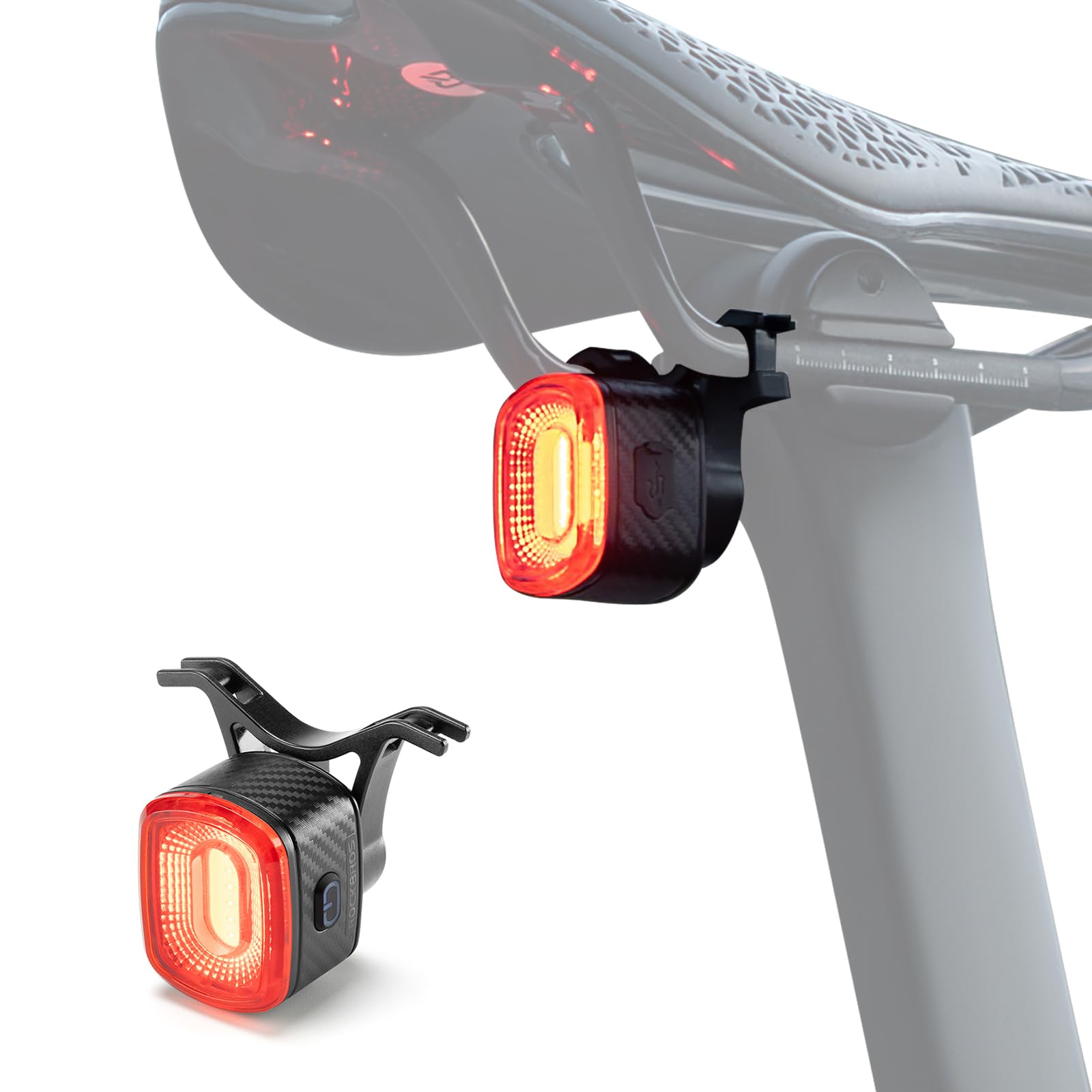 ROCKBROS Bicycle Light Smart Brake Sensor Back Cycling Lights Frequency Sensing Mountain Road Bike Taillight Rear Bike Lights for Night Warning