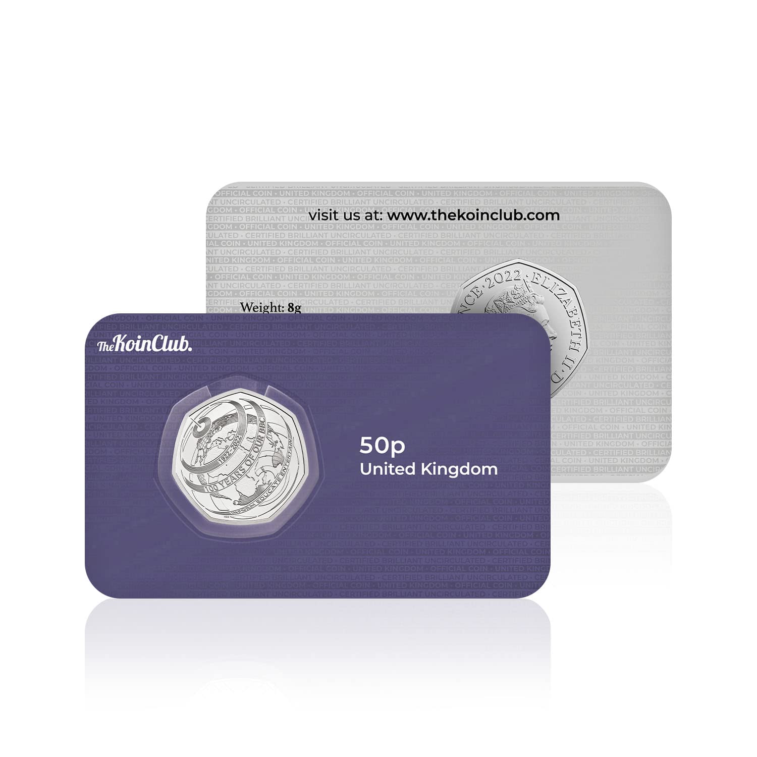 The Koin Club Royal Mint UK 100th Anniversary of Our BBC Brilliant Uncirculated BU 50p 2022