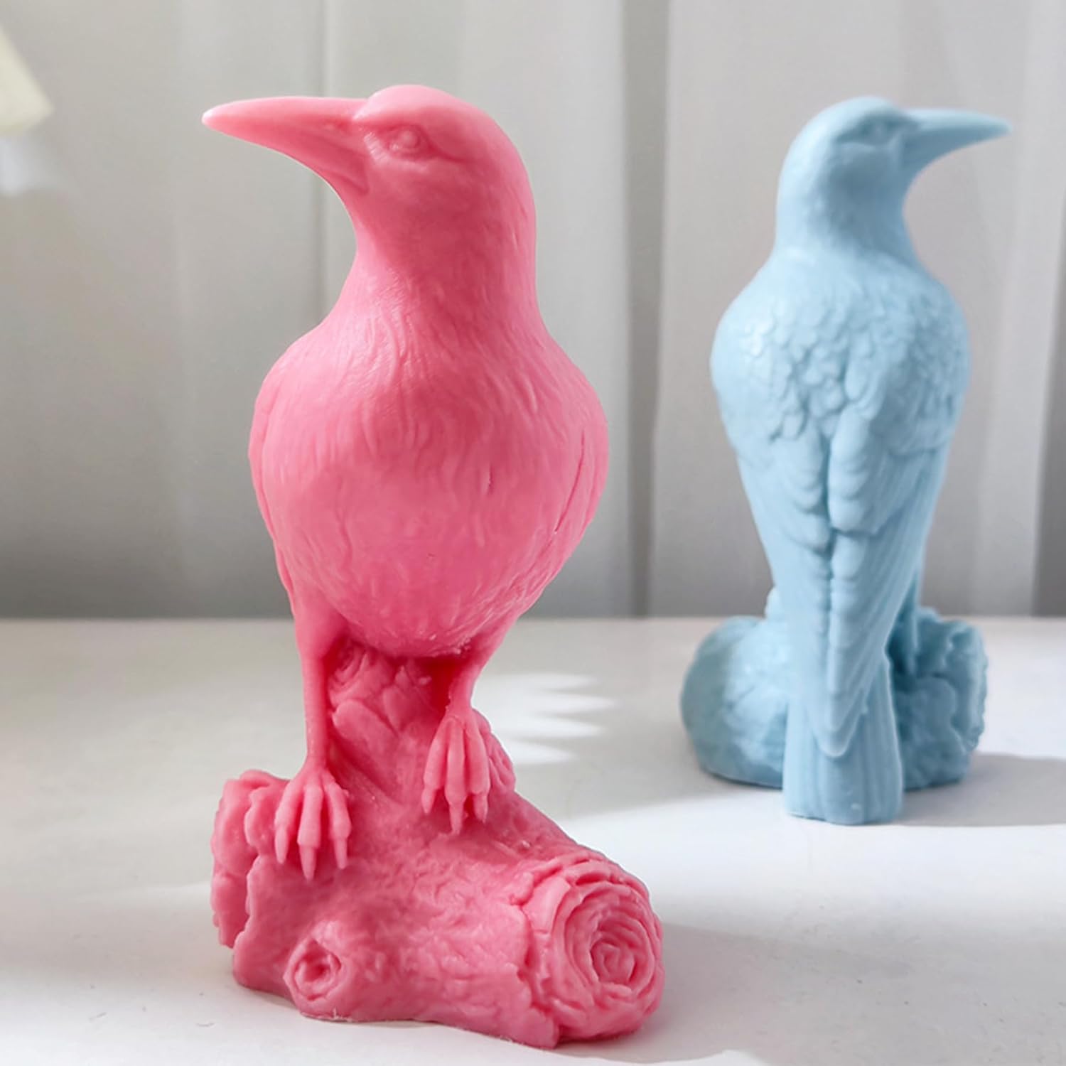 Halloween Candle Mold for Candle Making, 3D Silicone Mold for Resin Casting DIY Plaster Polymer Clay Home Decoration (Crow)