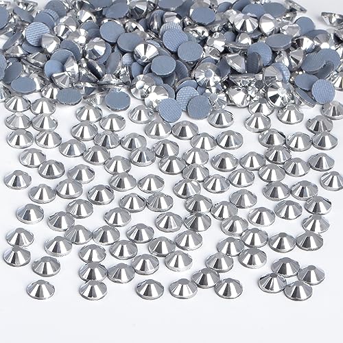 Image of Bymitel Hotfix Crystal Rhinestones Round Gems Iron on DIY Jewelry Making Flat Back for Crafts,Labrdor, 2.8mm(SS10 /2880pcs)