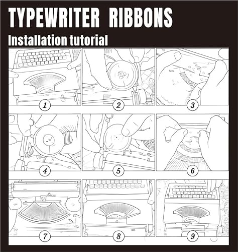 Fita de máquina de escrever, bobina dupla fita universal de máquina de escrever para fita de máquina
