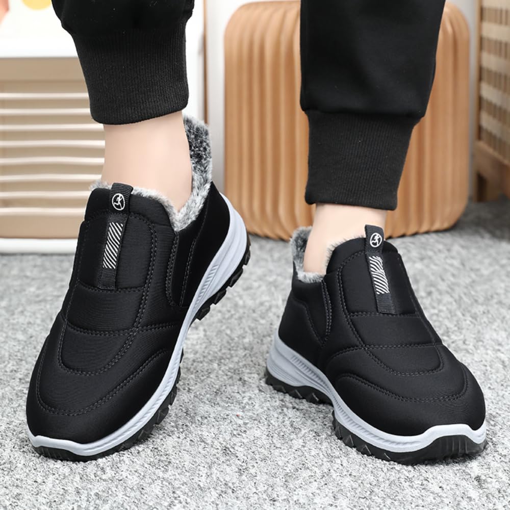 Slip-on Warm Gefütterte Sneakers Winterschuhe Herren Damen Wasserdicht Thermo rutschfest Snow Boots Schlupfstiefel