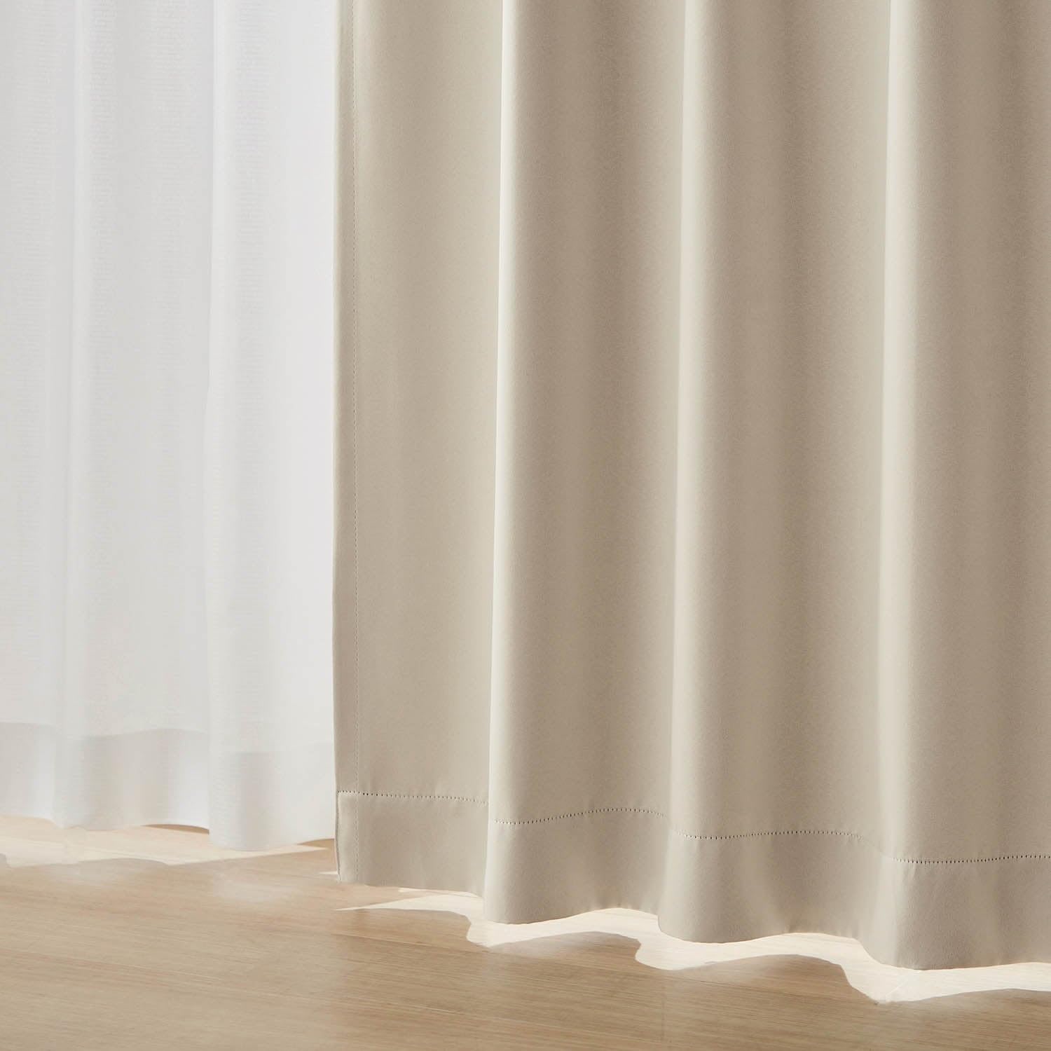 Amazon｜[ベルメゾン] カーテン レースカーテン セット 遮光 遮熱 遮像