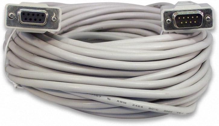 YCS basics 75 Foot DB9 9 Pin Serial / RS232 Male/Female Extension Cable