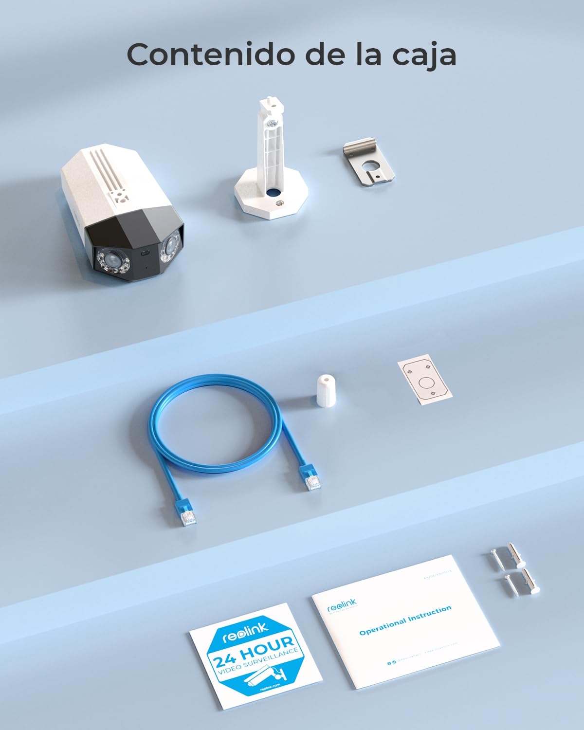 Reolink 4K 8MP Camara Vigilancia de Doble Lente con Campo de Visión 180°, Cámara IP Soporta Detección de Personas/Vehículos/Mascotas, Visión Nocturna en Color, Audio Bidireccional, Duo 2 PoE | Cámara IP Soporta Detección de Personas/Vehículos/Mascotas, Vi