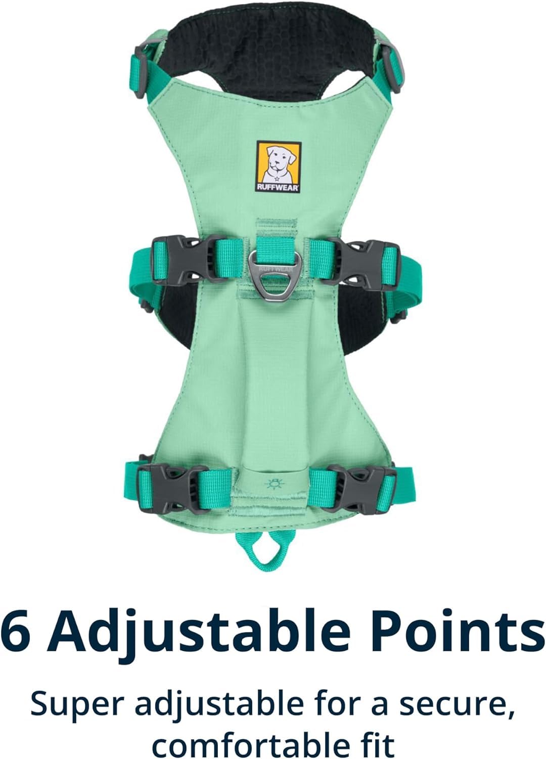 RUFFWEAR Arnés para Perro con asa, Flagline, Multiusos, Ligero, Ajustable, cómodo, para Caminar, 3 Puntos de fijación de Plomo, Correa Reforzada y Anillo en V de Metal Fuerte