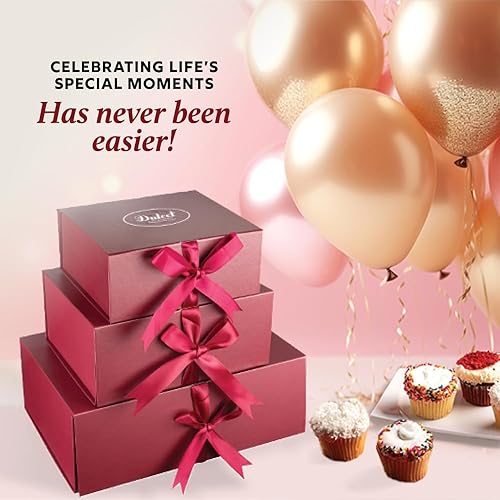 Miniatura 4 de Dulcet Gift Baskets Delicioso surtido de cajas de regalo de galletas con blanco y negro tradicional, galletas de espolvoreo, regalo de sabores