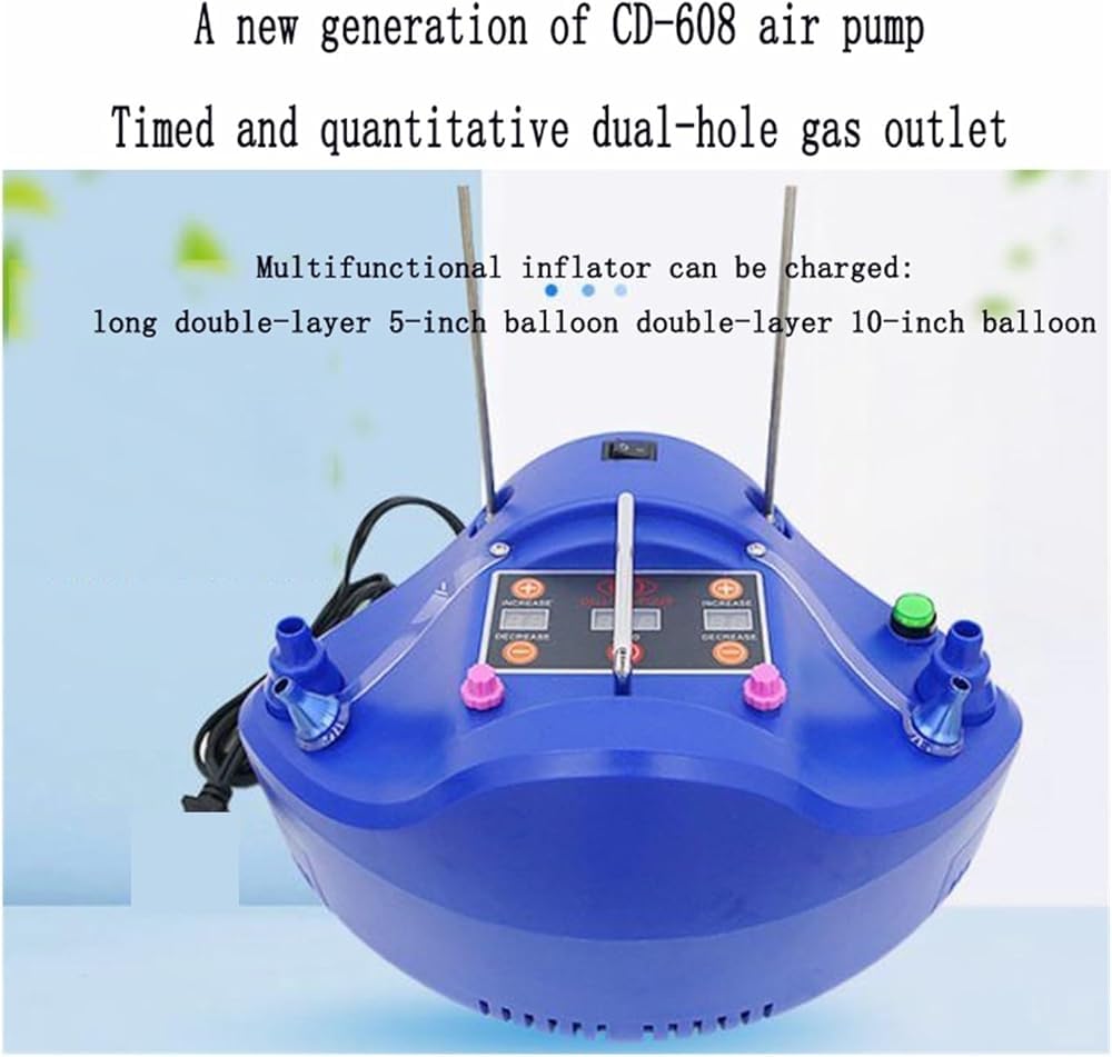 Pompa elettrica per gonfiare palloncini con timer digitale e interruttore a pedale, gonfiaggio rapido ad alta efficienza, per palloncini in lattice e mylar, decorazione per feste ed eventi