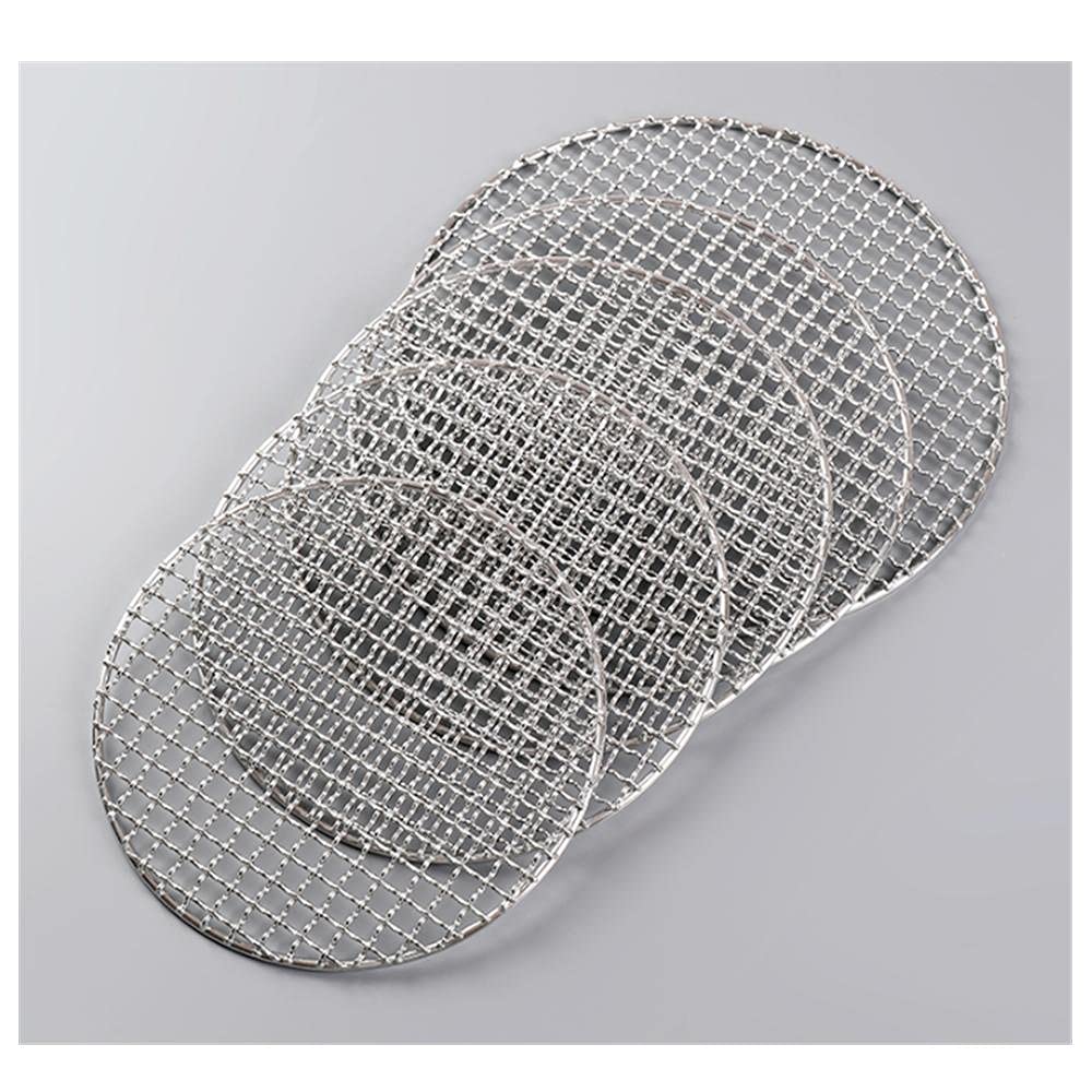 Griglia per barbecue in acciaio inox, diametro 45 cm, resistente, spessore 1,8 mm, griglia circolare per barbecue per grigliate all'aperto, pentole durevoli e resistenti alla ruggine