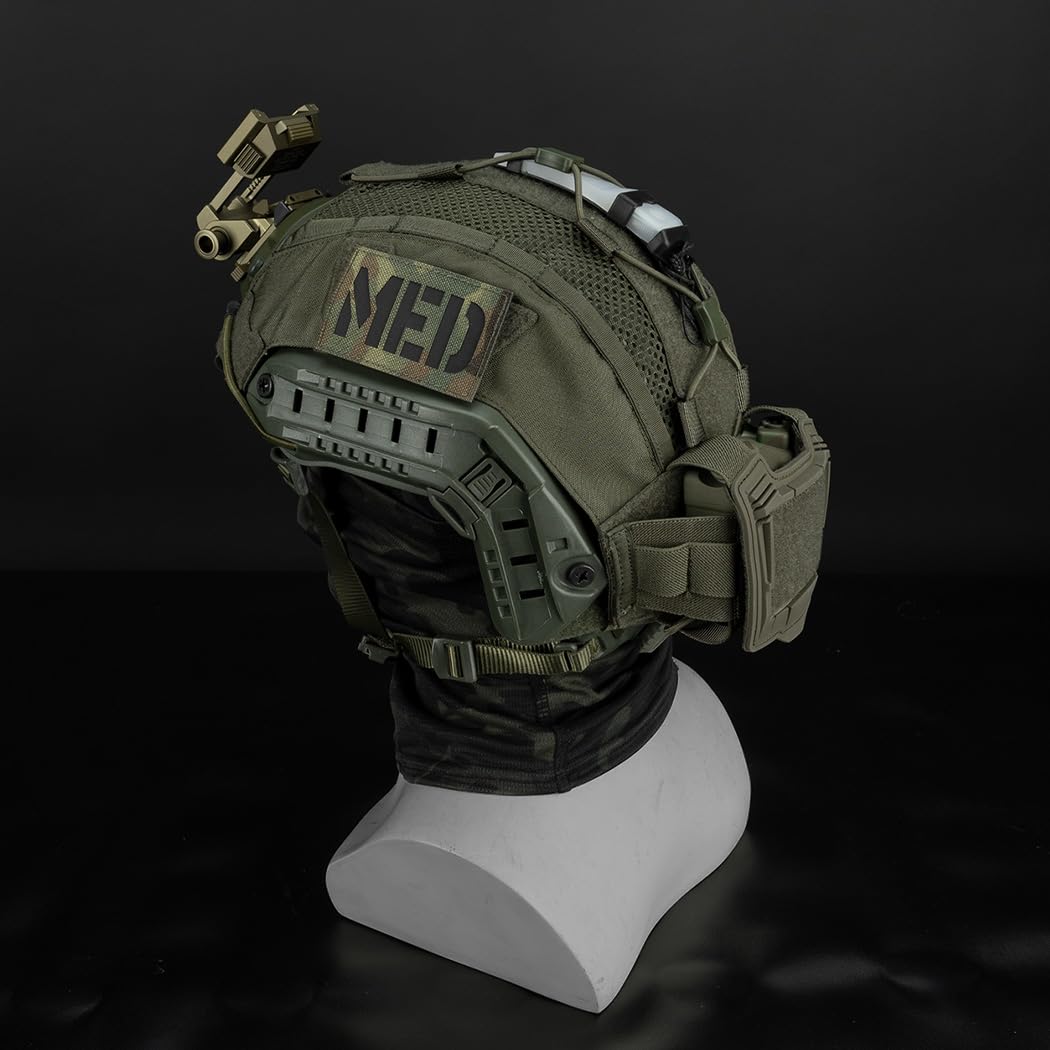 IDOGEAR House Tattico per Casco con Tasca Batteria NVG Casco Contrappeso per Fast Helmet Taglia M/L/XL