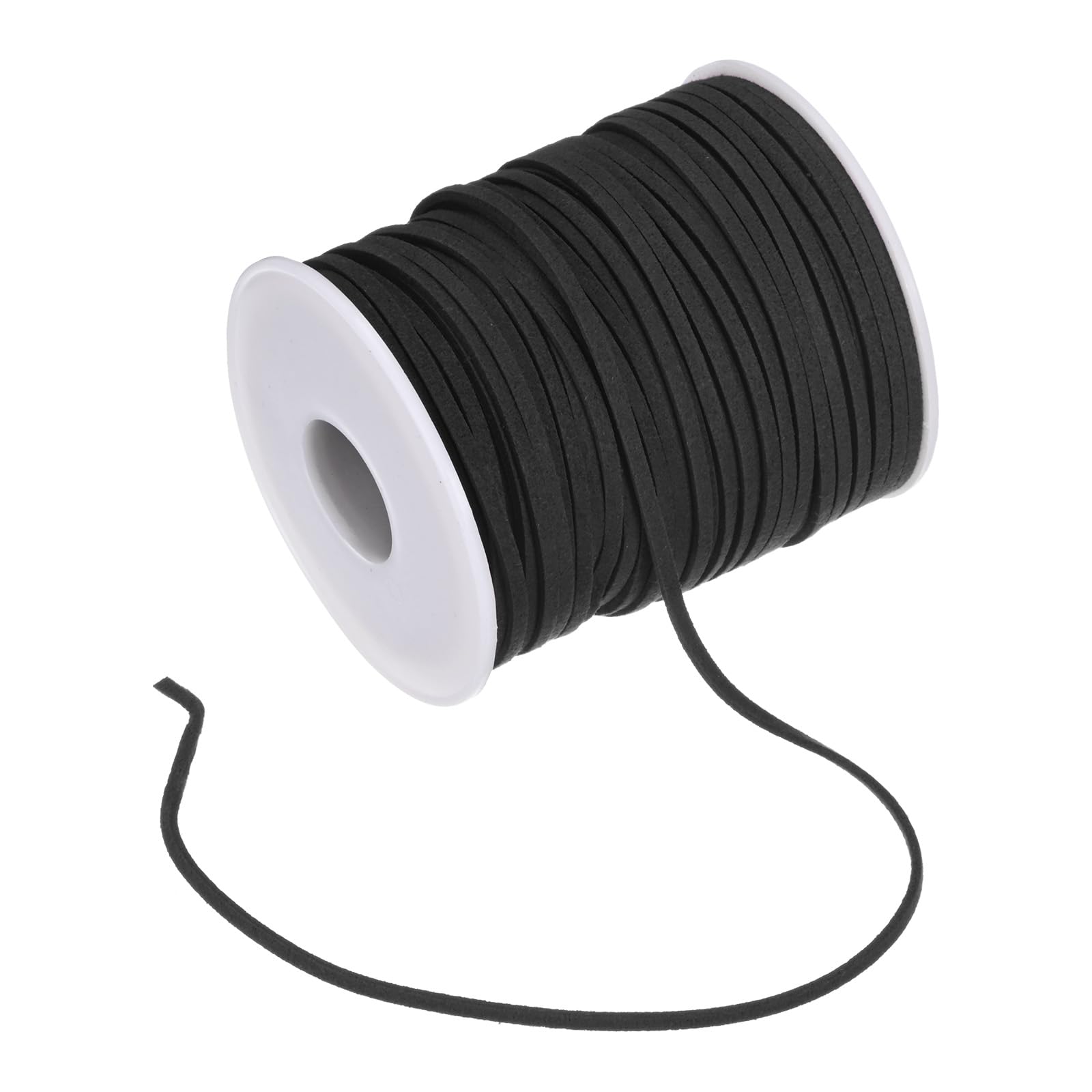 M METERXITY Faux Suede Leather Cord, 50 Yards 2.6mm Flat Suede Leather Lace, Faux Leather Cord