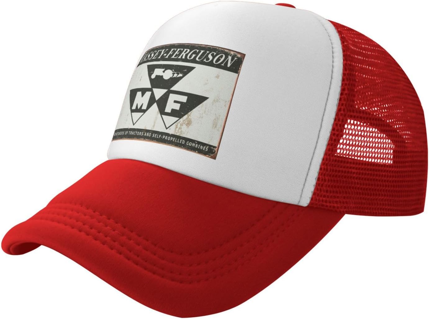 Cokyis Flag of Massey Ferguson Tractors Trucker Hats for Both Men and Women - Mesh Baseball Snapback Hats