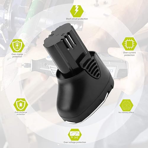 Miniatura 3 de Joiry Batería de repuesto para Dremel 10.8V 2.5Ah Li-ion 855-02 855-01 8000-01 8001-01 8001-02 Herramientas eléctricas (paquete de 1)