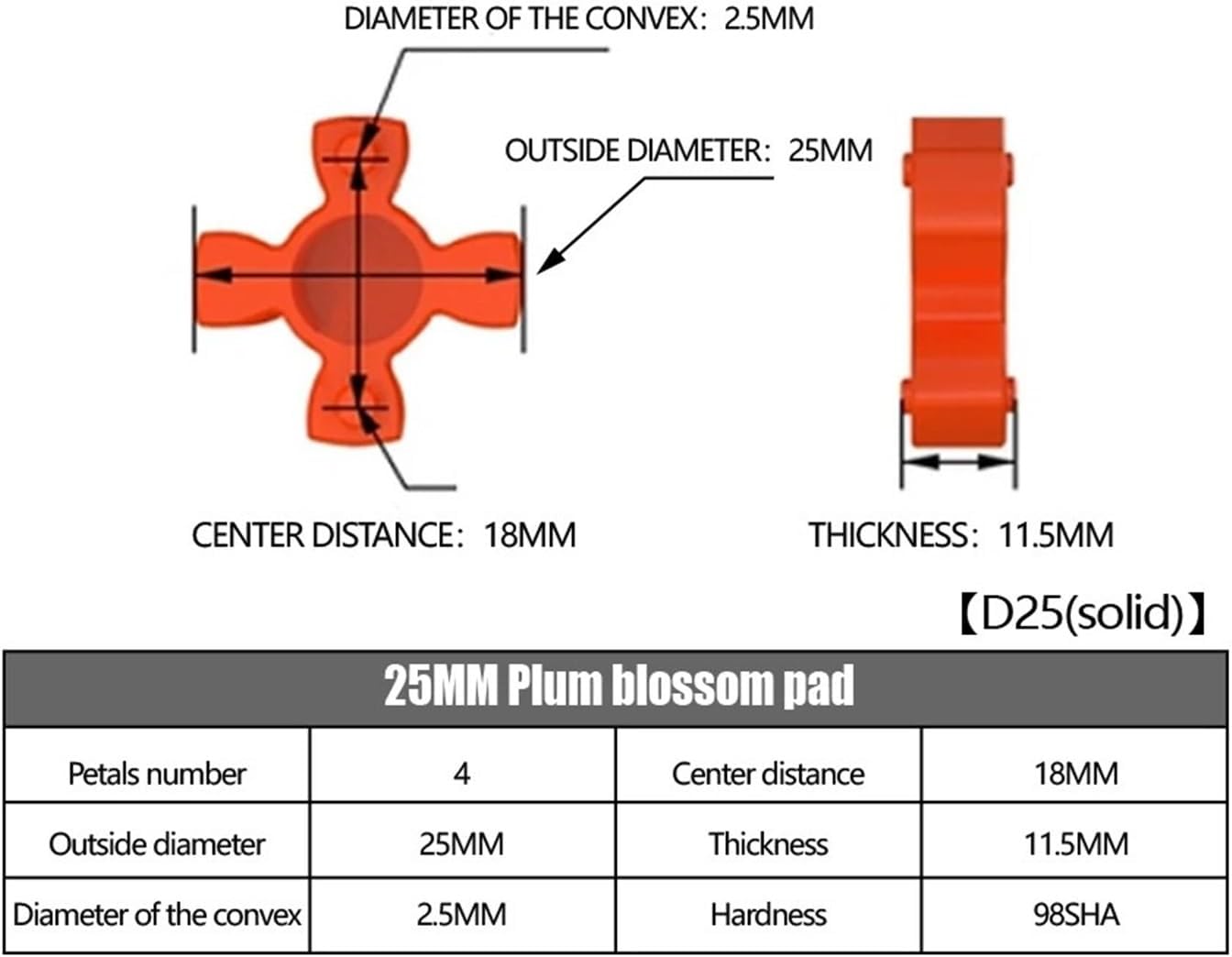 D25L30 Two-Jaw Shaft Coupler Aluminium Motor Flexible Coupling 4/5/6/6.35/8/10/12/14mm(32mm)