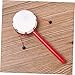 BESPORTBLE 2pcs Sheepskin Rattle Drum with Red Wooden Handle Early Educational Musical Instruments for Drum for Developing Coordination and Listening Skills