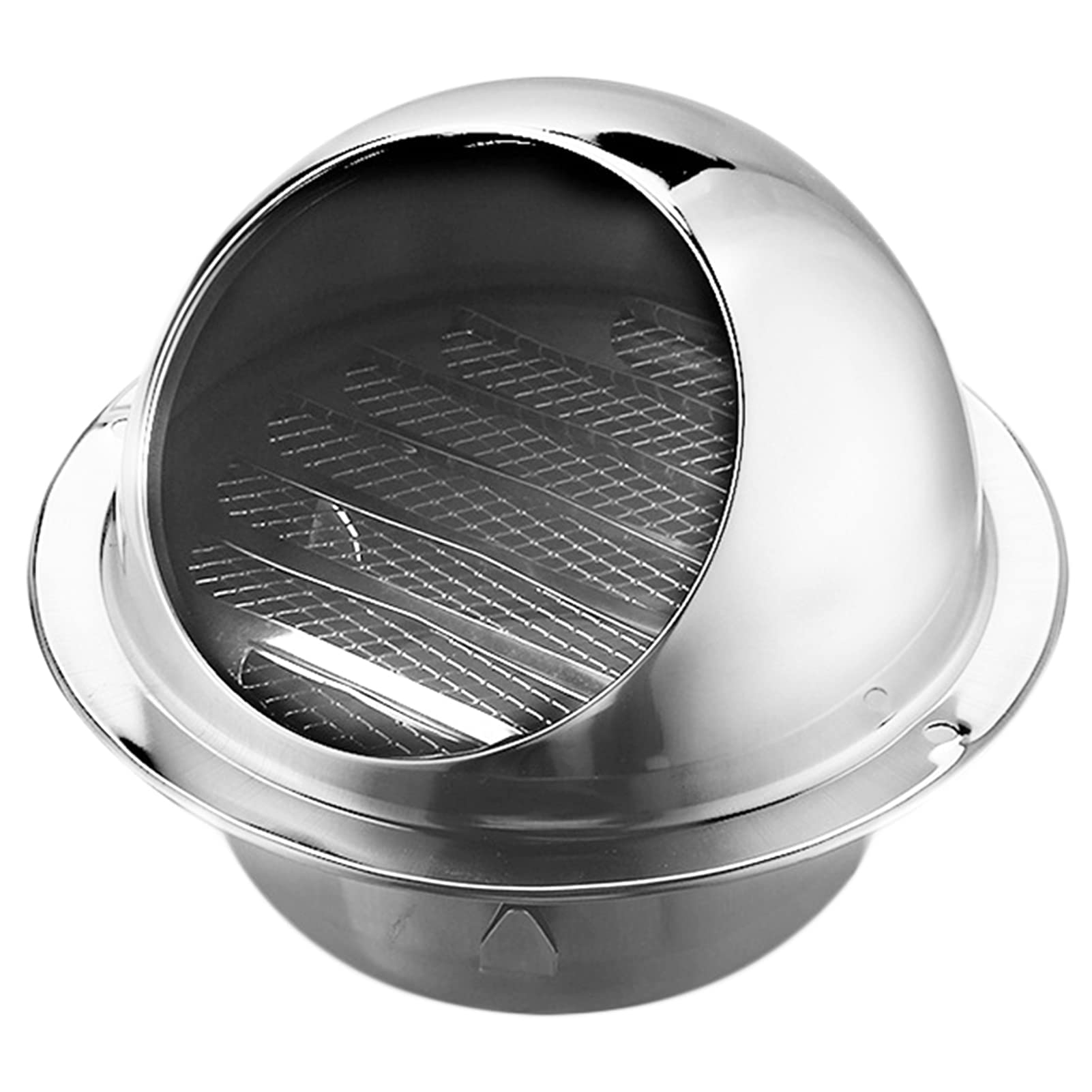 Tapa de Chimenea, ventilación de Acero Inoxidable 304 con Rejilla, Protector de pájaros, Giratorio, ventilación Interior, Techo, Pared, Superior, Protector de Lluvia, para tubería de Humos, 70 mm (1