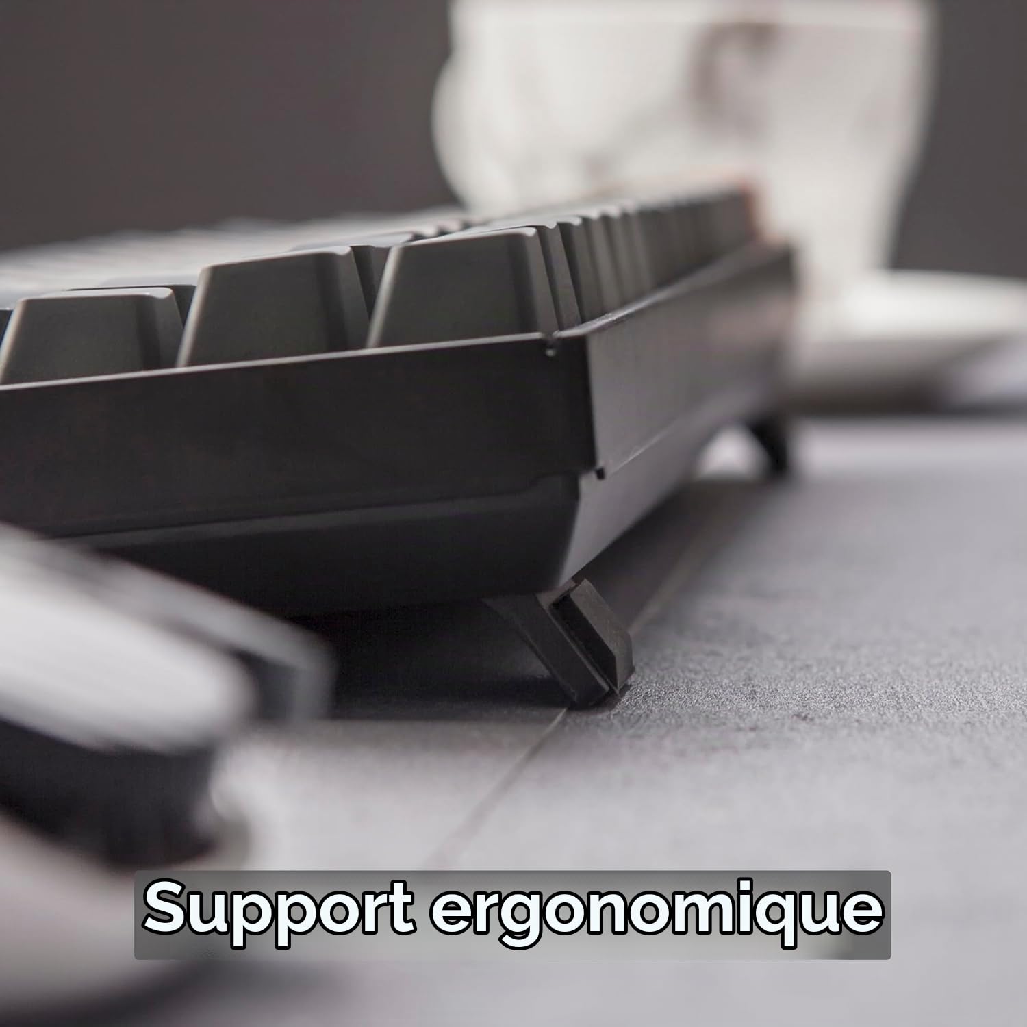Keychron K2 QMK Clavier Mécanique sans Fil, Disposition 75%, Hot-Swap Commutateurs Banane, Rétroéclairage LED RVB et Rechargeable, Bluetooth 5.2 pour Mac/Windows/Linux, Disposition FR- Version 3