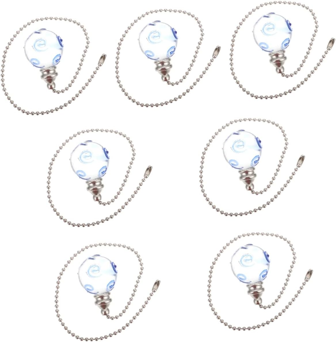 Levemolo 7 Piezas De Decoración De Araña Tiran De La Luz Techo Adornos De Cristal Ámbar Interruptor Cadenas Tira Tira De La Habitación Punto Colgante Suncatcher Cadena De
