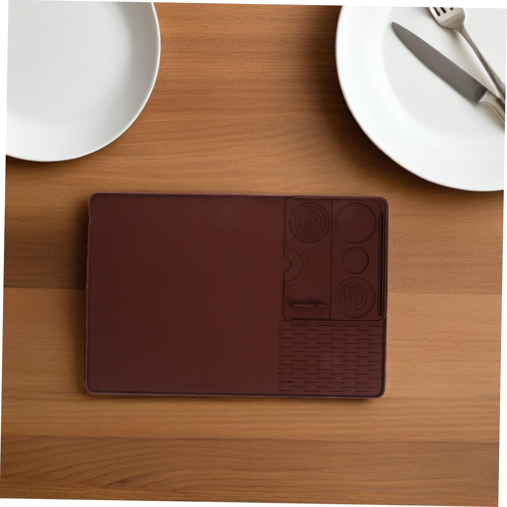 Zerodeko Silikonmatte für Kaffeemaschine und Rutschfest Schutzmatte für Arbeitsplatten Abtropfmatte für Espressomaschinen und Kaffeezubehör