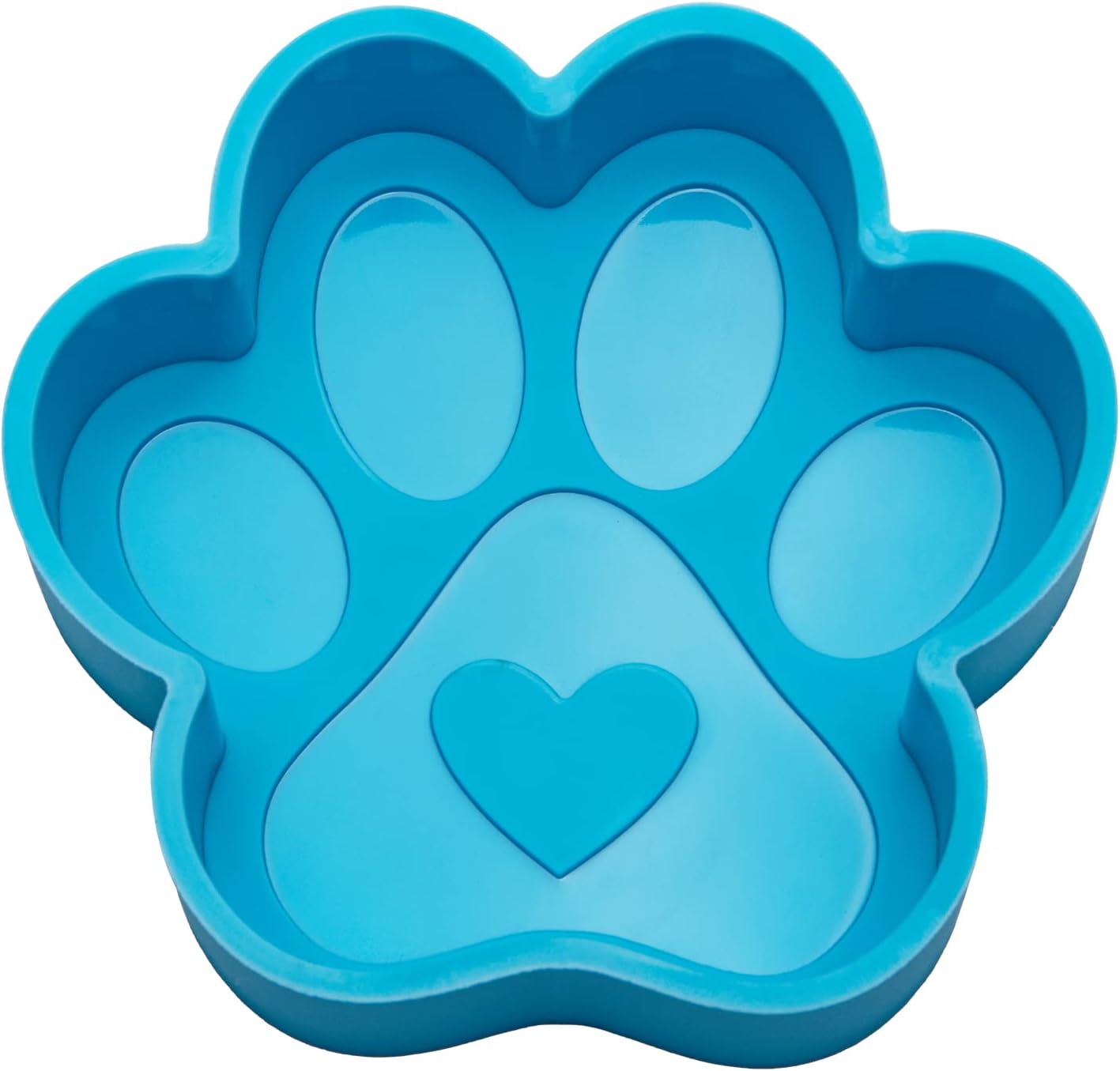 Paw Print with Heart Resin Silicone Mold - Large Car Freshie Molds for DIY Baking Aroma Beads Soap Candles