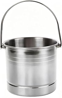 1.6L 304 Edelstahl Eiseimer, Deckel und Bügelzange – ideal für Hausbars, Partys und Cocktailservierung