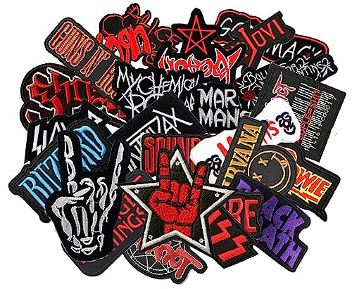 25 toppe miste sacco banda rock patch ferro su